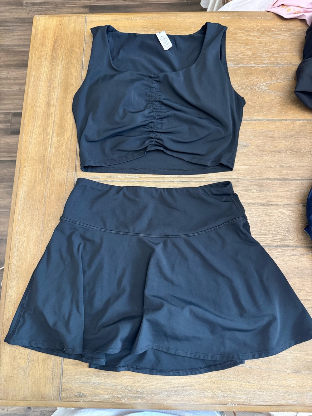 Yogalicious Black Activewear skort and top set